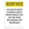 Signmission OSHA Security Sign, 10" Height, Rigid Plastic, Surveillance Monitored Live, Portrait OS-SN-P-710-V-11768 - alternate 1